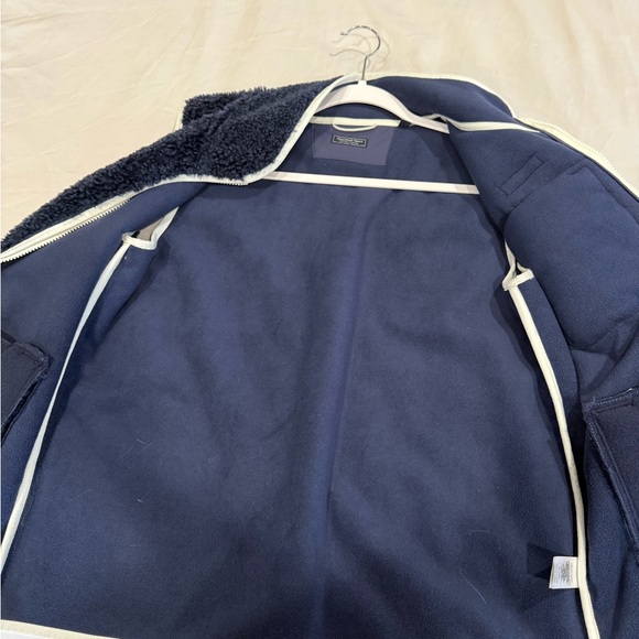 Vineyard Vines Navy Blue Fleece Vest with Floral Accents - Picture 4 of 6